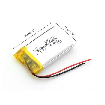 Alimentare cu baterie de litiu litiu-polimer baterie Reîncărcabilă 802540 850 mah 3.7 V Pentru MP3 MP4 MP5 GPS PSP MIJLOCUL setul cu Cască Bluetooth