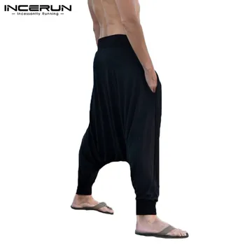 INCERUN 2020 Drop Crotch Pantaloni Harem de Bărbați Hip-hop Pantaloni Barbati Antrenament Femei Yoga-pantaloni Joggers Liber Casual Barbati Thai Pantaloni S-5XL