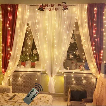 Craciun 3*2,5 M LED lumini de basm ghirlandă perdea de lumini șir de control de la Distanță Acasă decorare dormitor fereastra de Vacanță de iluminat