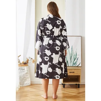 4XL Plus Dimensiunea Femei Toamna Somn Halat de Înaltă Calitate Vară Halate de baie Casual Elegant Moale îmbrăcăminte de noapte de Noapte Pijamale Homewear