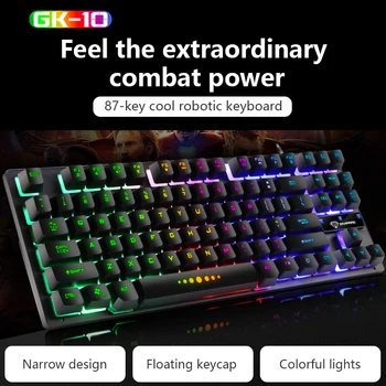 87 de Taste Tastatură Mecanică cu Fir Tastatură de Gaming RGB se Amestecă cu iluminare din spate Anti-ghosting Comutator Pentru Joc PC Laptop Teclado Gamer Mecanico