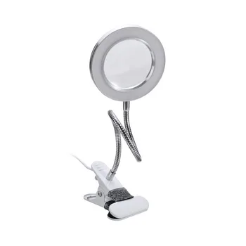 Flexibil, Carte de Lampa USB Led Lampa de Masa cu Clip de pe Pat Citind Cartea de Lumină LED-uri Lămpi de Birou cu Lupa 8X