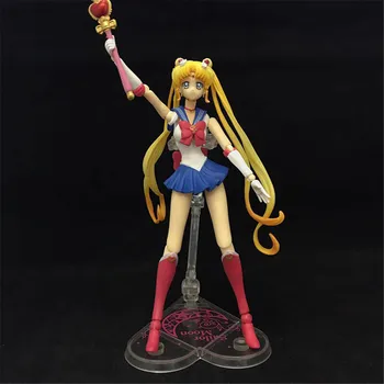 Cifrelor Anime Sailor Moon Tsukino Usagi Mobile Jucării Figma Set Schimbătoare Sailor Moon Acțiune Figurals Model Decor Acasă Papusa Cadou