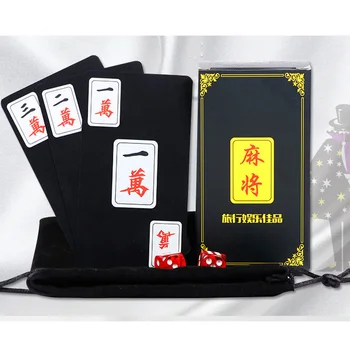 148 BUC PVC Mat Carduri de Plastic Mahjong Cărți de Joc Impermeabil Călătorie Mahjong trimite Zaruri/Sac