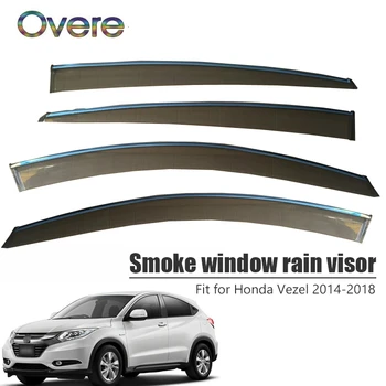 OVERE NOI 1Set Fum Fereastra Ploaie Vizor Pentru Honda Vezel 2016 2017 2018 Styling Aerisire Soare Deflectoare de Paza Accesorii