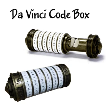 Codul lui Da Vinci de Blocare Jucării Metal Criptex Încuietori Retro, Cadouri de Nunta, Cadou de Ziua Îndrăgostiților Scrisoare Parola de Evacuare Camera de Recuzita