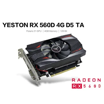 Yeston Radeon RX 560D GPU 4GB GDDR5 128 bit de Jocuri de calculator Desktop PC Grafica Video suport Carduri DVI-D/HDMI compatibil