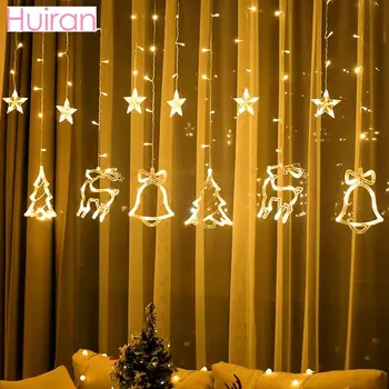 Elan Bell Șir Lumina Ghirlanda Decor De Crăciun Pentru Acasă Bradul De Crăciun Decor Ornamente 2020 Navidad Xmas Cadou De An Nou Fericit 2021