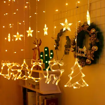 Elan Bell Șir Lumina Ghirlanda Decor De Crăciun Pentru Acasă Bradul De Crăciun Decor Ornamente 2020 Navidad Xmas Cadou De An Nou Fericit 2021