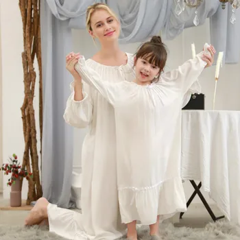 Nouă Femei Vrac Îmbrăcăminte De Familie, Mama Fiica Cămașă De Noapte Supradimensionat La Mijlocul Lunii Vițel Halat De Baie Rochie De Noapte Fata Costume, Pijamale
