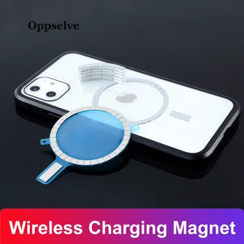 Încărcare fără fir Magnet pentru iPhone 12 Mini 11 Pro Xs Xr 8 Telefon Mobil Caz Magnetic Puternic Acoperire din Piele pentru Magsafe Mag în condiții de Siguranță