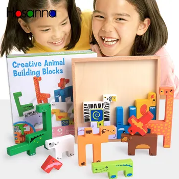 3d puzzle din Lemn Animale de Mână Apuca Panoul de copil Stereo Puzzle jucării pentru copii > 3 ani Unisex