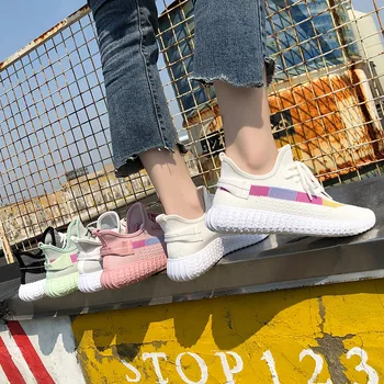 De Vară 2020 Respirabil Femei Adidași schimba culorile în lumină Sport Casual Pantofi dantela-up Femeie Pantofi de alergat 4h94