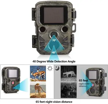 Mini Foto Capcane Joc Camera Traseu de Vânătoare 16MP 1080P în aer liber Sălbatice Scout Garda Viziune de Noapte Camera cu 0.45 s Declanșa Rapid