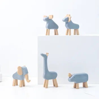 Nordic Creative Rasina de Artizanat Animal Decor Acasă camera Copiilor camera de zi Dormitor Desktop Podoabă Simplu Ornament Cadou