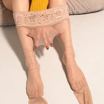 Sexy 3D Subțire Transparent fără Sudură Chilot Talie Joasa Strălucitoare Ciorapi Sexy de Ulei de Strans culori lucioase Formator Fetish Ciorapi strânși Lingeri