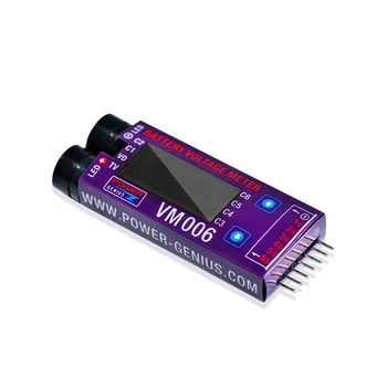 VM006 1-6S DC 3.0-27.0 V Acumulator LiPo Exacte 1mV Tensiunea Bateriei Metru LCD Liquid Crystal Display Alarma