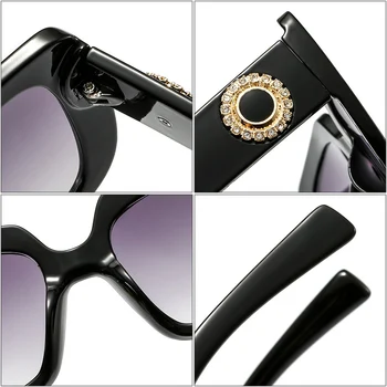 SHAUNA Cristal de Lux Retro Dreptunghi ochelari de Soare pentru Femei Brand Designer de Moda Pătrat Rame Optice
