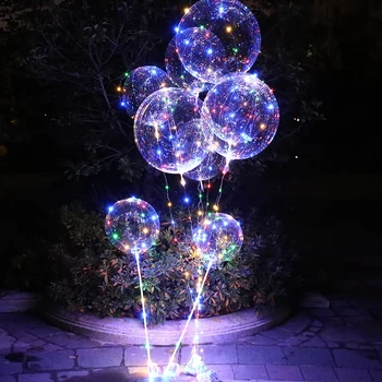 5 set 10/18/24/36 inch Clar balon Balon Luminos LED Lumini Șir Baloane Nunta Petrecere de zi de Naștere Fericită Consumabile