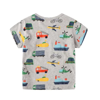 Umor Urs Stil European Și American de Îmbrăcăminte pentru Copii de Vara Baieti Haine pentru Copii T-Shirt de Desene animate de Bumbac cu Mânecă Scurtă
