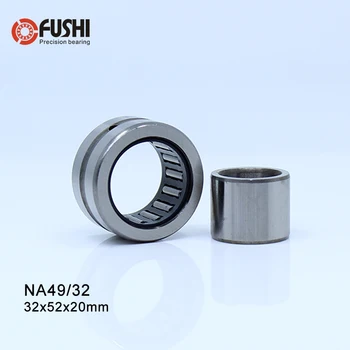 NA49/32 Rulment 32*52*20 mm ( 1 buc ) Solidă Guler Rulmenții cu Ace Cu Inel Interior 45449/32 45249/32 Rulment
