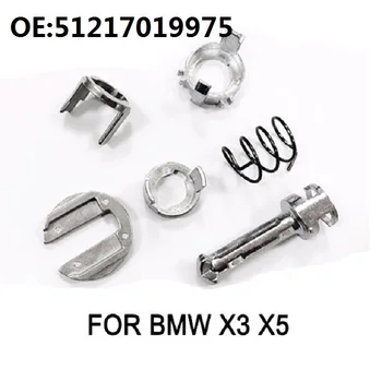 5Set x Pentru BMW X5 E53 X3 E83 Ușă de Blocare Baril Cilindru Kit de Reparatie Fata Stanga sau Dreapta 4/5 - Usi 51217019975 OE