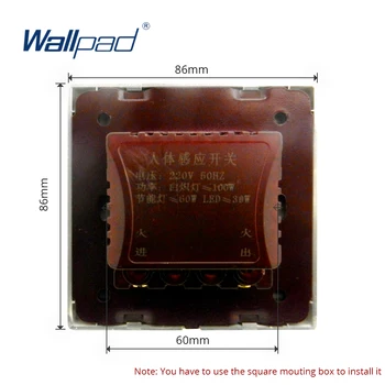 IR Senzor de Lumina Comutator de Acril Panou Oglindă Cu Ramă de Argint Wallpad Umane Senzor de Mișcare Perete Switch16A AC110-250V Alb