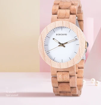 BOBO PASĂRE din Lemn Ceas часы женские de Lux din Lemn Marca cu Logo-ul Personalizat și Dropshipping pentru femei