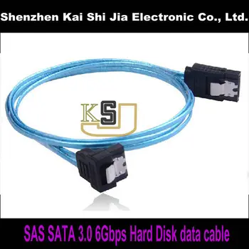 SAS SATA 3.0 III 7Pin Dual Channel Hard Disk Cablu de Date Unghi Drept Înainte - 60 cm