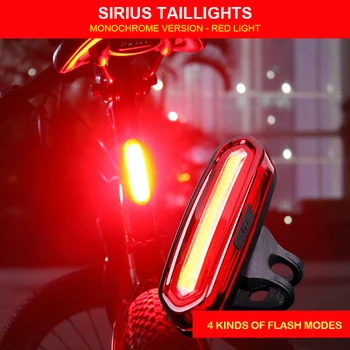 2019 Bicicletă Nouă Lumină din Spate Ciclism LED Stop USB Reîncărcabilă Impermeabil MTB Biciclete Rutier stopuri Spate Lampă Luz Bicicleta