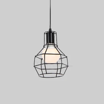 Loft industrial stil de fier pandantiv lumini LED E27 lampă de agățat pentru camera de zi bucatarie studiu dormitor culoar restaurant, cafenea, magazin