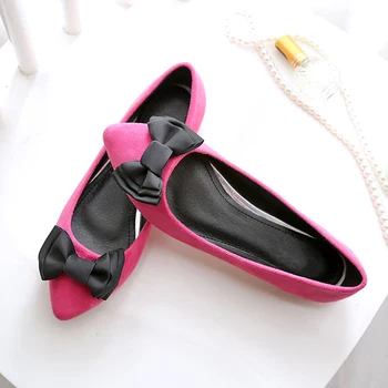 TIMETANG Primavara toamna noua dulce Femeie de moda pantofi confortabile, de mari dimensiuni fluture nod plat pantofi femei pantofi de lucru C121