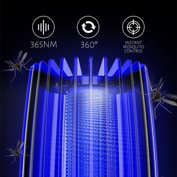 2020New Exigibilă Șoc Electric Mosquito Killer Fotocatalizator Zboară Molii Uciderea Lampa Portabila de Camping Artefact de Control al Dăunătorilor