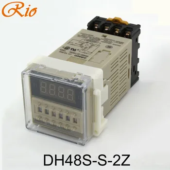 DH48S-S-2Z Digital releu de timp 8 metri 220V/24V12V două seturi de întârziere de contact digital de afișare contor cu soclu
