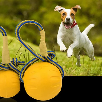 Jucării Câine Dinți Indestructibil Muscatura De Cauciuc Catelus Amuzant Minge De Formare Mestecați Jucării De Joaca Aduce Solid Cu Transport Coarda Câine De Companie