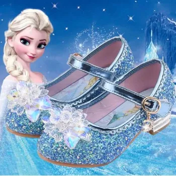 Disney noi Elsa Pantofi Pentru Fete de Desene animate din Piele pentru Copii Pantofi de Printesa Congelate Copii Pantofi Fata Sandale Rochie Snow Queen Sandale