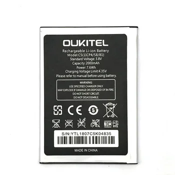 Noi 2000mAh C5 Acumulator de schimb Pentru Oukitel C5 / C5 PRO Original Baterii Baterij telefon Mobil Telefon Mobil Baterii