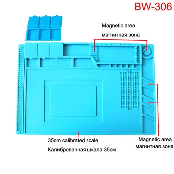 Rezistente la căldură lipit de saltea anti static silicon mat magnetic silcone pad stație de lucru pentru PCB telefonul lipit de reparații
