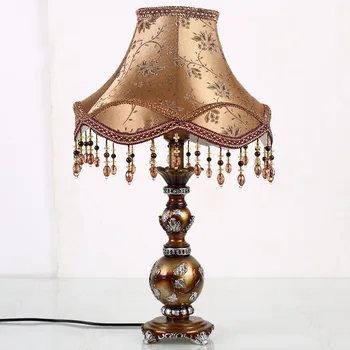 Decor Modern Rășină Lampă de Masă dormitor decor Acasă lenjerie de Pat Decorative de bronz baza de lampa de Birou European de Masă de Fixare Material Umbra