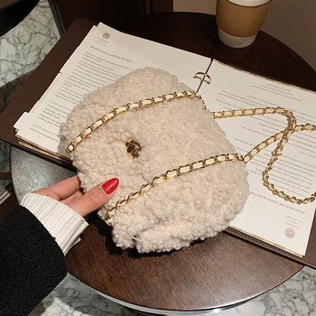 с доставкой 2021 moda lambswool mici femei de saci de umăr de Designer geantă de mână de Lux geanta crossbody faux blana femei posete