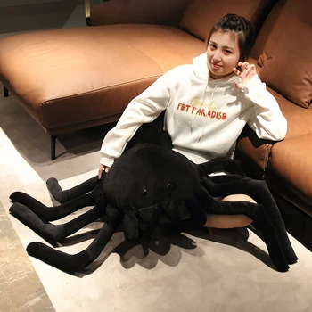 Sexy de 20-80cm Noutate Decor de Halloween de Groază Negru cu Blană Moale de Pluș Fals Spider Glumă Glumă elemente de Recuzită de Aprovizionare Partid Truc sau Trata
