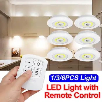 Estompat LED Cadrul Cabinetului de Lumina cu Telecomanda Wireless Baterii LED Dulapuri Lumini pentru Dulap Baie de iluminat