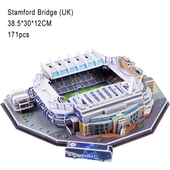3D Stadionul de Fotbal Puzzle Diy Ortografie Asamblat Jucarii Copii Educative Europene de Fotbal, loc de Joaca Model Clasic Jigsaw Puzzle-uri