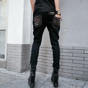 Max LuLu Primăvară Stil Coreean Fete Punk Pantaloni Harem Pentru Femei Broderie Blugi Negri Mujer Streetwear Femeie Pantaloni Din Denim Plus Dimensiune