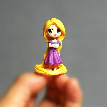 4buc Mini Papusa Alba ca Zapada Sirena Tangled Rapunzel Figura Breloc Copii Cadou breloc Sac de Ornament