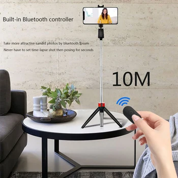 3 ÎN 1 Wirleless Bluetooth Selfie Stick Telecomanda Pliabila Extensibila cu Trepied Pliabil Consolă Handheld Monopied Youtobe Tiktok