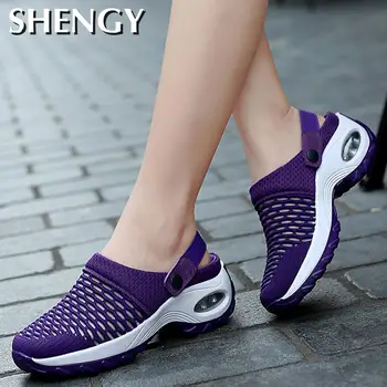 2020 Pantofi Pentru Femeie Sandale Papuci De Lumină Respirabil Sport Sandal Laides Pantofi Platforma Slide-Uri De Sex Feminin Sandale Casual