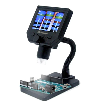 Electronic Microscop Digital Portabil LCD lipire lipire microscop cu 8 Led-uri Reglabile Built-in Baterie cu Litiu G600
