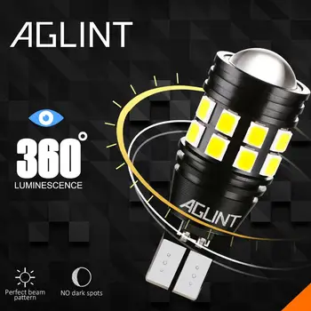 AGLINT 2 BUC LED-uri Auto Becuri 912 921 T15 T16 W16W de Rezervă CANBUS fara Eroare de Aluminiu Parcare Backup Coada Reverse Lumina Alb 12-24V