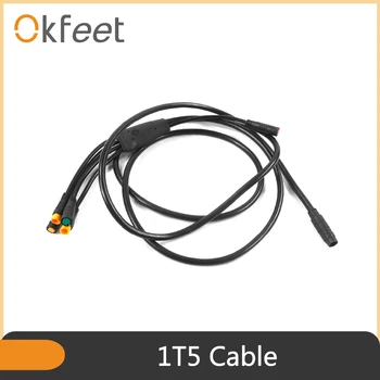 Okfeet Julet 1T5 Cablu Electric de Biciclete EB Autobuz 5 in 1 Cablu Integrat pentru Ebike Impermeabil Controller Funcție de Lumină